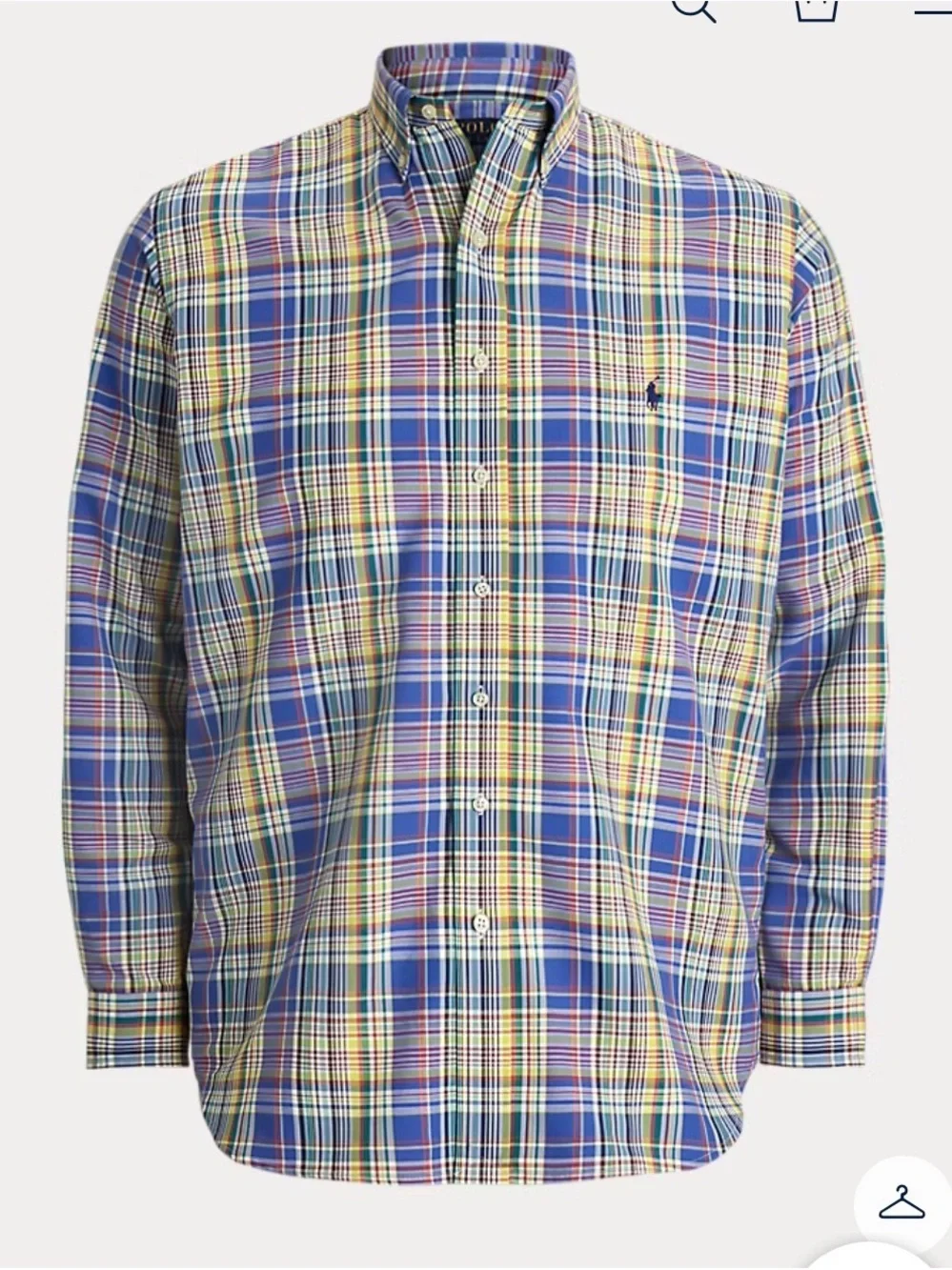 RALPH LAUREN Plaid Performance Oxford Shirt size XL